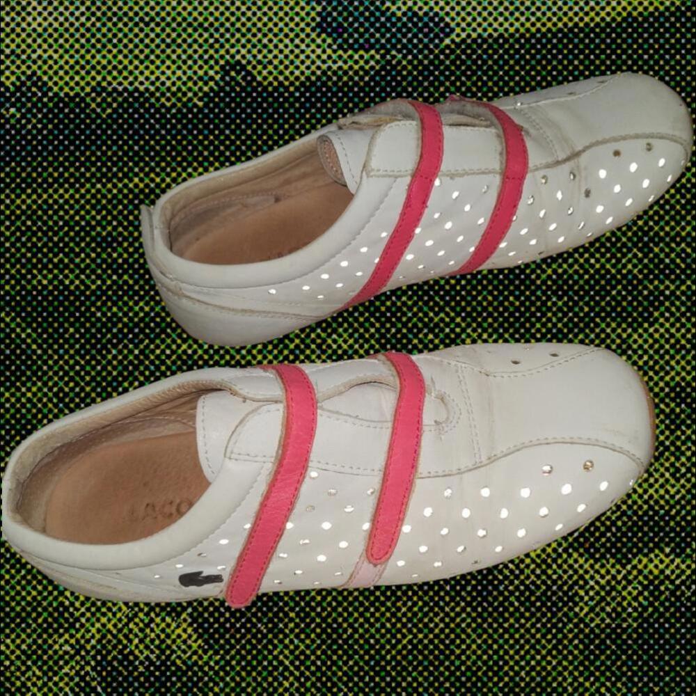 Lacoste Women's Casual Sneakers with Reflective Accents and Straps